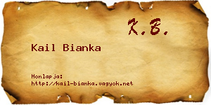 Kail Bianka névjegykártya